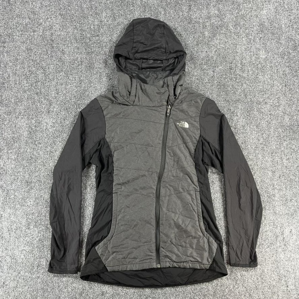 The North Face Ventrix Jacket Womens Small Gray Black Hooded Insulated Softshell